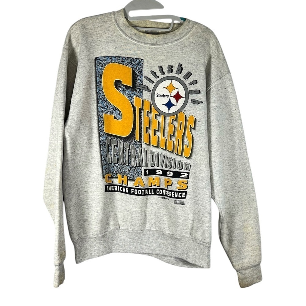 1993 Pittsburgh Steelers Oneita Vtg Crewneck Sweatshirt large Gray Nfl USA